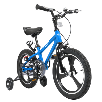 Kids Bike with Training Wheels ， Kids Bicycle with Handbrake and Rear Brake Kickstand Child\\'s Bike, 16 Inch, Blue