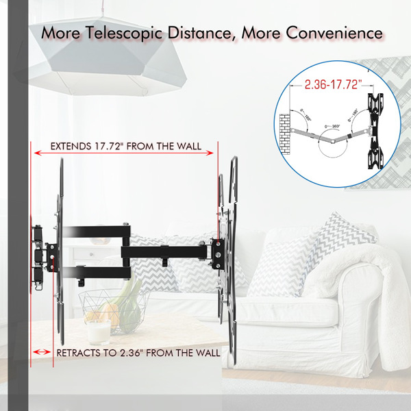 26-55" Adjustable Wall Mount Bracket Rotatable TV Stand TMX9003