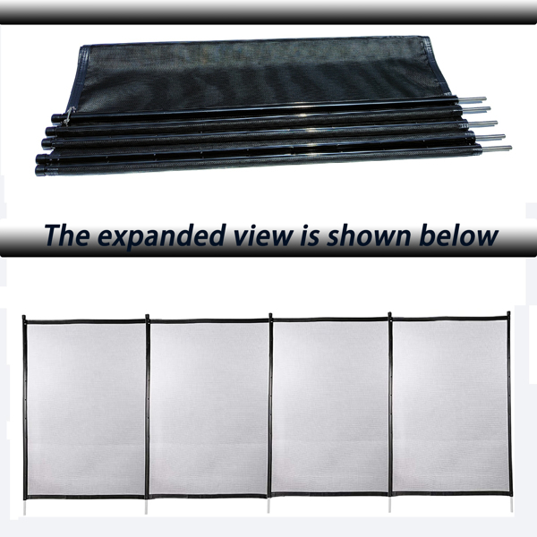 48x4 Ft Outdoor Pool Fence With Section Kit,Removable Mesh Barrier,For Inground Pools,Garden And Patio,Black [Sale to Temu is Banned.Weekend can not be shipped, order with caution]