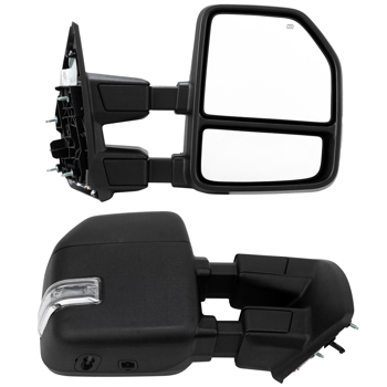 Towing Mirrors Power Heated LED Turn Signal For 1999-2007 Ford F250-550