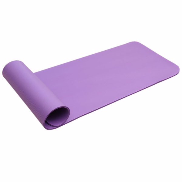 15mm Thick NBR Pure Color Anti-skid Yoga Mat 183x61x1.5cm Purple 