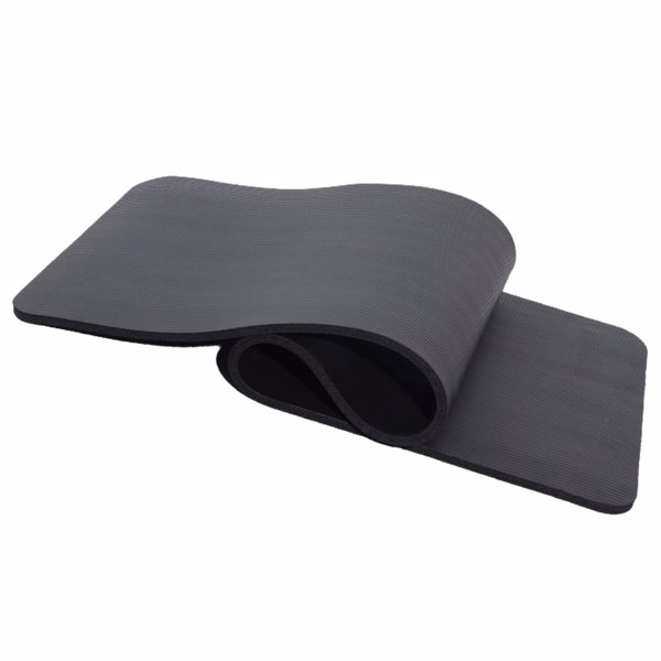 10mm Thick NBR Pure Color Anti-skid Yoga Mat 183x61x1cm Black