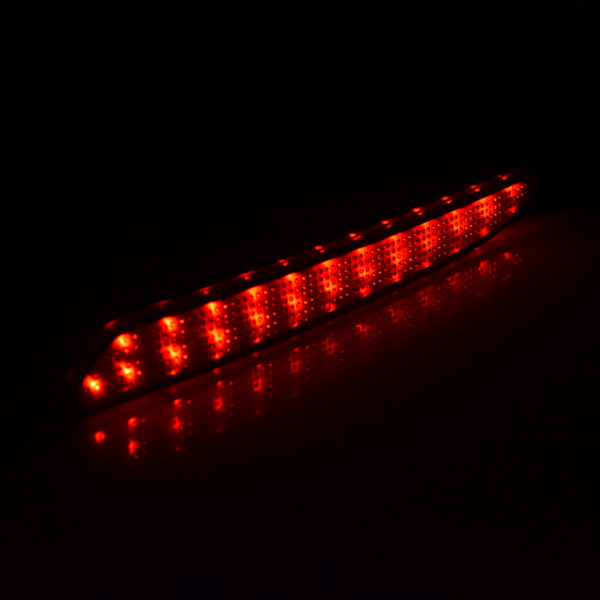 2x LED Rear Bumper Reflector Turn Signal Brake Stop Light For Mazda 3 2010-2013 （Red Lens)