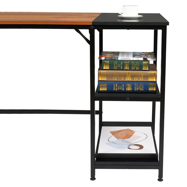 140cm Retro Color Black Particleboard Paste Triamine Stitching Computer Desk