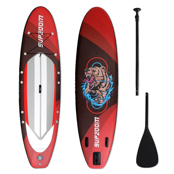 SUPZOOM Crazy Bear Style Inflatable 10'6×32"×6" SUP for All Skill Levels Everything Included with Stand Up Paddle Board, Paddle, Hand Pump, ISUP Travel Backpack, Leash, Waterproof Bag, Repair Kit