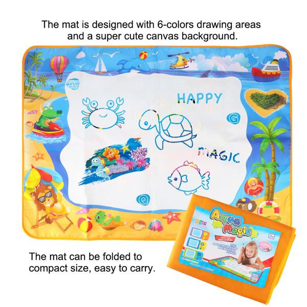 Watercolor Magic Doodle Painting Mat Large Educational Water Drawing Mat Kids Toy Toddler Painting Board Drawing Accessories Boys Girls