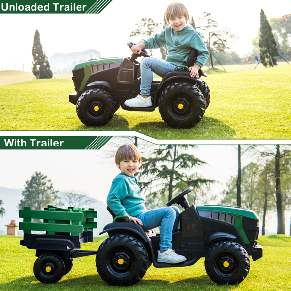 LZ-925 Agricultural Vehicle Battery 12V7AH * 1 Without Remote Control with Rear Bucket Green