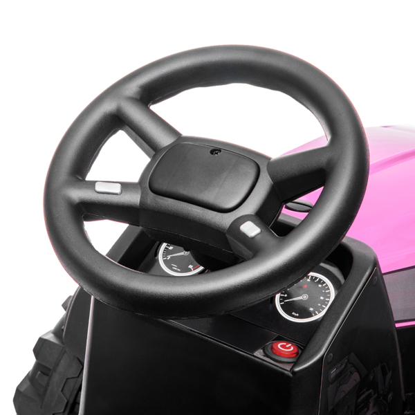 LZ-925 Agricultural Vehicle Battery 12V7AH * 1 Without Remote Control with Rear Bucket Pink