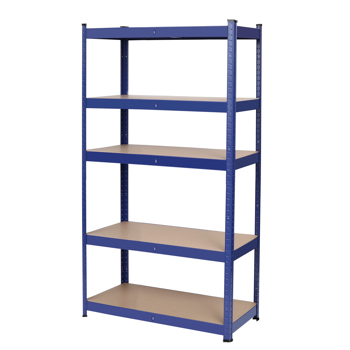 Heavy Duty Metal Garage Shelving Unit Shed Storage Shelves Boltless Shelf Rack Blue