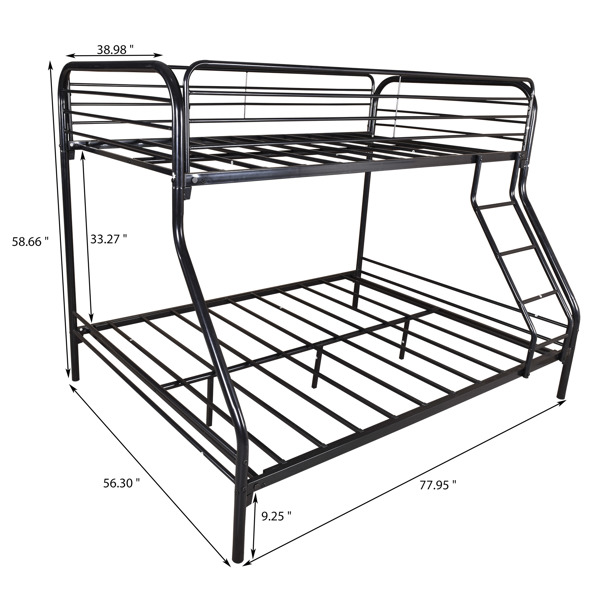 Twin-Over-Full Bunk Bed Closed Upper bunk