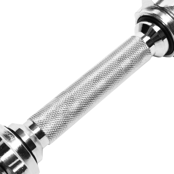 13.7in Dumbbell Bar Home Gym Fitness Strength Training Bar Silver