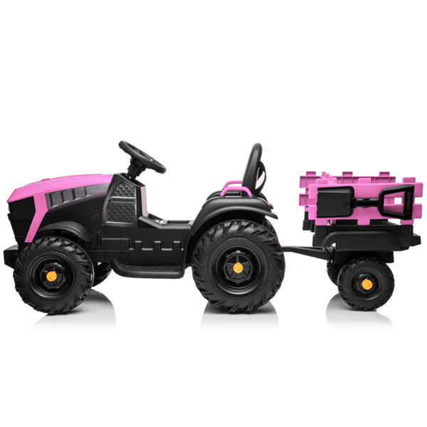 LZ-925 Agricultural Vehicle Battery 12V7AH * 1 Without Remote Control with Rear Bucket Pink