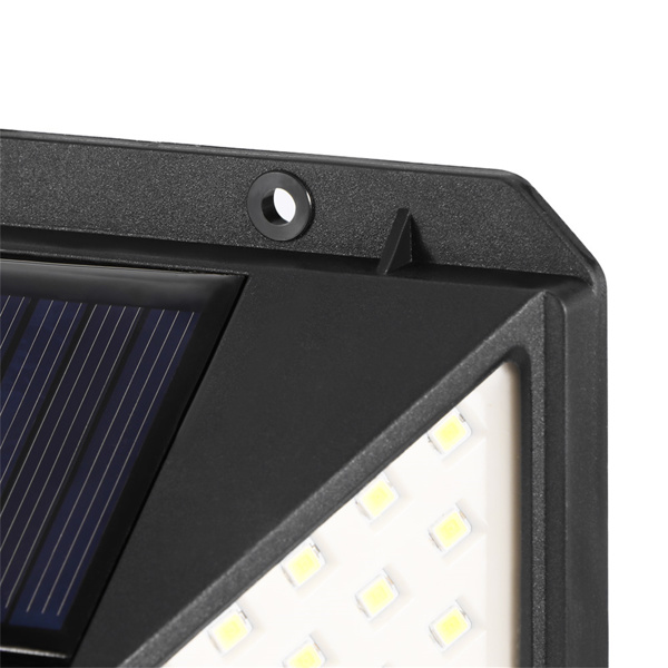 100 LED Solar Light Outdoor PIR Motion Sensor 3 Modes Solar Power Wall Lamp Four-Sided Waterproof Garden Yard Lights