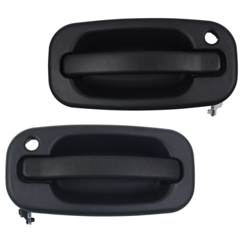 Door Handles Outside Exterior Black Front Left & Right Pair Set 15034985 15034986 For Cadillac Escalade Chevrolet Avalanche GMC Sierra 2000-2006