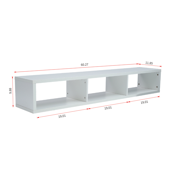 Floating TV Console,White