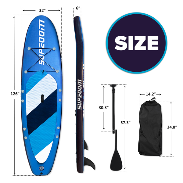 SUPZOOM Turtle Animal Style Inflatable 10'6×32"×6" SUP for All Skill Levels Everything Included with Stand Up Paddle Board, Paddle, Hand Pump, ISUP Travel Backpack, Leash, Waterproof Bag, Repair Kit