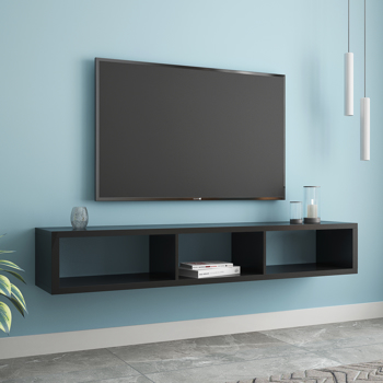Floating TV Console, 60\\", Black