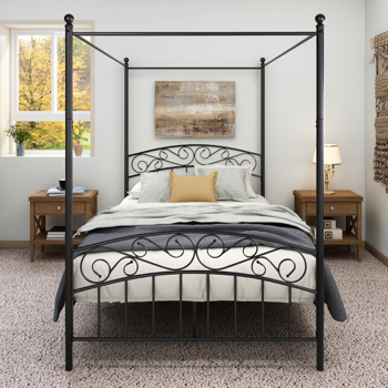 Canopy Bed Frame Full Size Vintage style