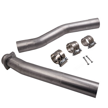 MOTOOS Stainless Exhaust Pipes Fit for 03-07 Ford F250 F350 Muffler Cat DELETE Pipe 6.0 Kit Powerstroke 