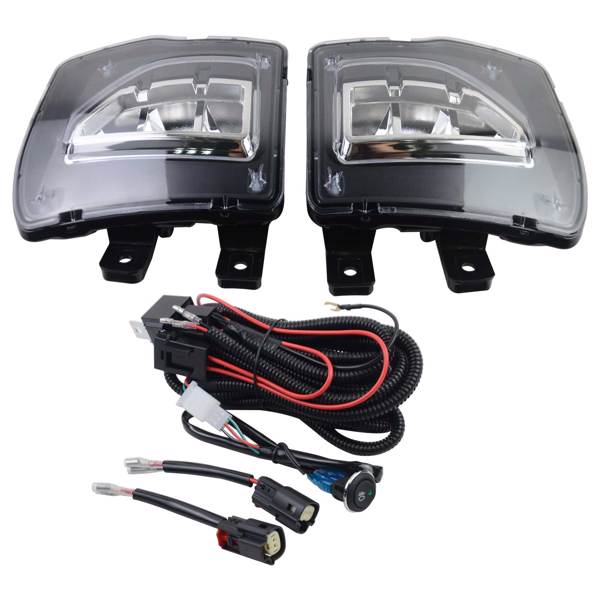 LED Front Bumper Fog Lights + wiring harness 84000613 84000614 fits for Chevrolet Silverado 1500 2016-2018