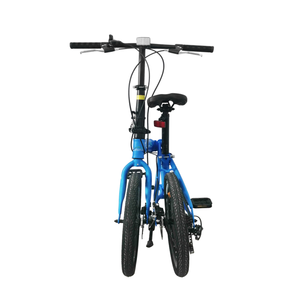 20in High Carbon Steel Bearing 100kg Foldable Adult Leisure Bicycle Blue（Do  not  sell  on Amazon ）
