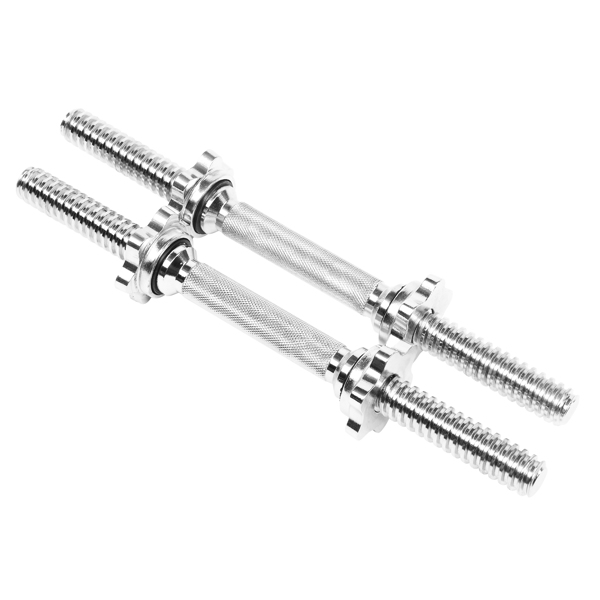 15.7in Dumbbell Bar Home Gym Fitness Strength Training Bar Silver