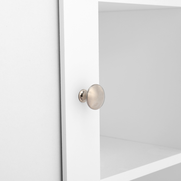 FCH Single Mirror Door 3 Compartment Storage Cabinet MDF Spray Paint white Bathroom Wall Cabinet