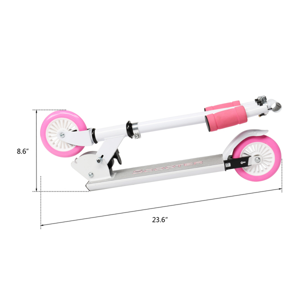 Scooter for Teens,3 Height Adjustable Easy Folding Pink