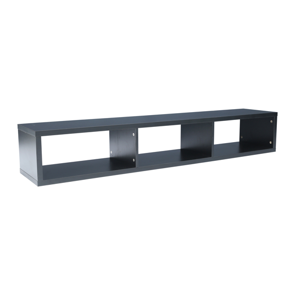 Floating TV Console, 60", Black