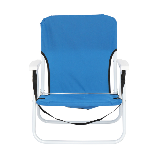 Oxford Cloth Iron Outdoor Beach Chair Blue