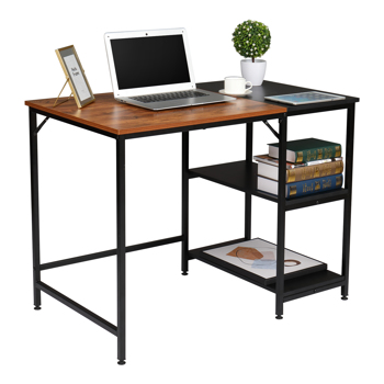 100cm Retro Color Black Particleboard Paste Triamine Stitching Computer Desk