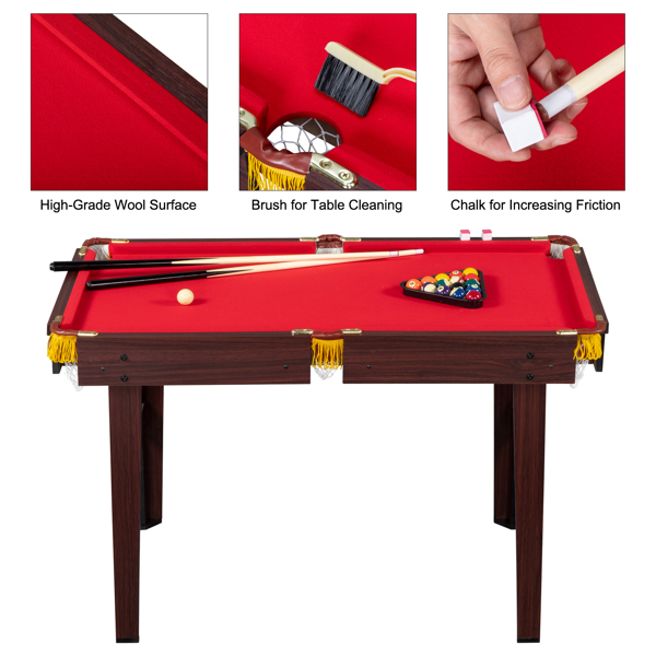 122*66*76cm Billiard Table Red 