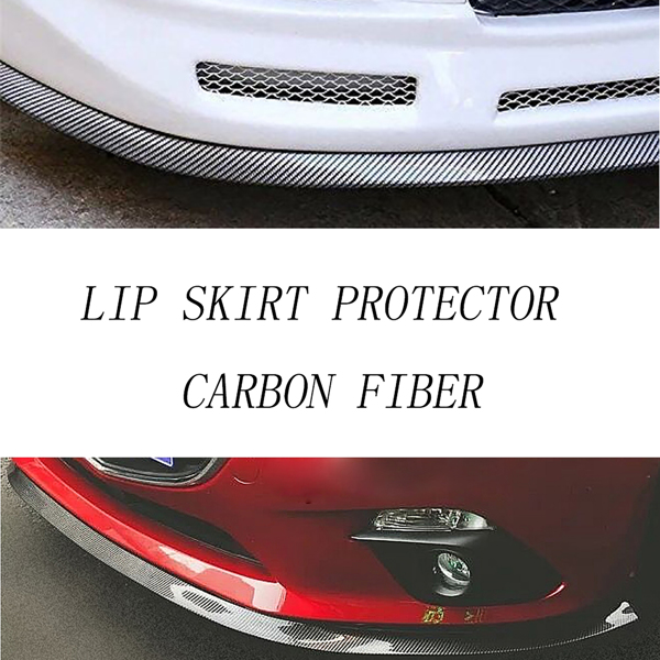 Universal Front Bumper Spoiler Lips Anti-Collision Fine Workmanship Car Carbon Fiber Skirt Protector Lip Spoiler Wear-resistance Anti-friction for Car Front Bumper