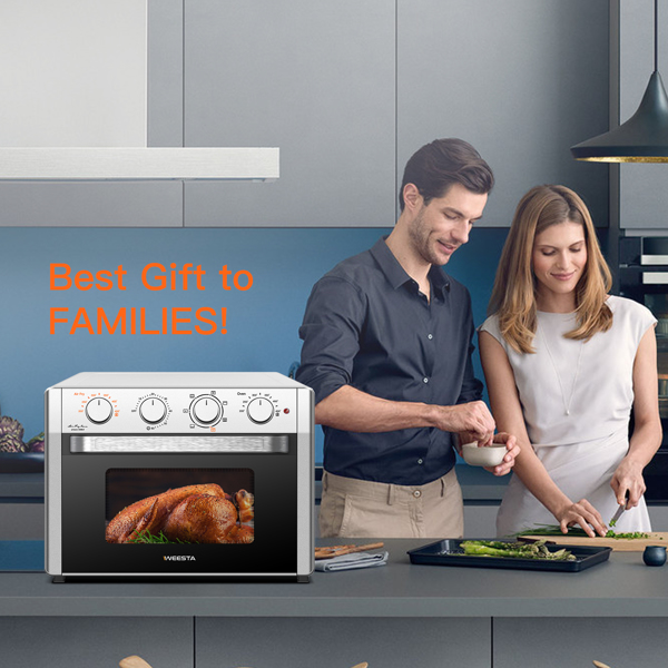 【周末无法发货，谨慎下单】禁止上架亚马逊。 空气炸锅锅烤箱23L大容量7合1对流烤箱，空气烤箱，厨房小家电，具有空气煎炸、烤、吐司、烧烤和烘烤功能-台面用空气煎炸烤箱-烹饪鸡肉、牛排和比萨饼的厨房电器-11