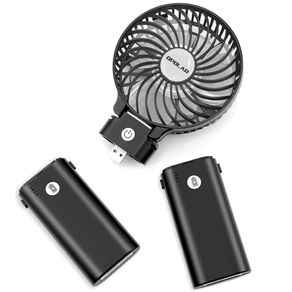 (ABC)10400mAh Battery Operated Fan, Portable Handheld Fan with 10-40 Hours Working Time,3 Setting, Strong Wind, Foldable Design Fan(Black)（亚马逊禁售)