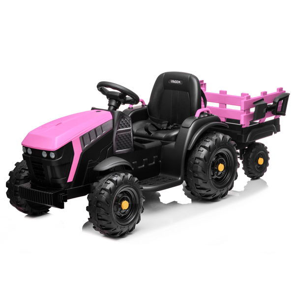 LZ-925 Agricultural Vehicle Battery 12V7AH * 1 Without Remote Control with Rear Bucket Pink