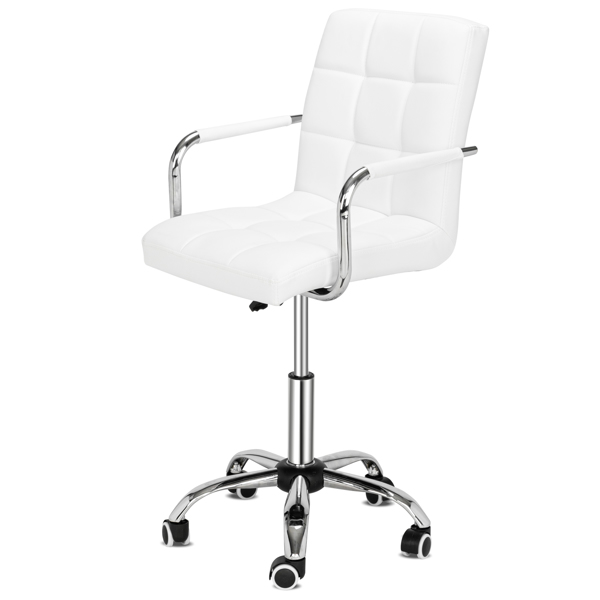 FCH 9 Grid Bar Chair Office Chair with Armrest White