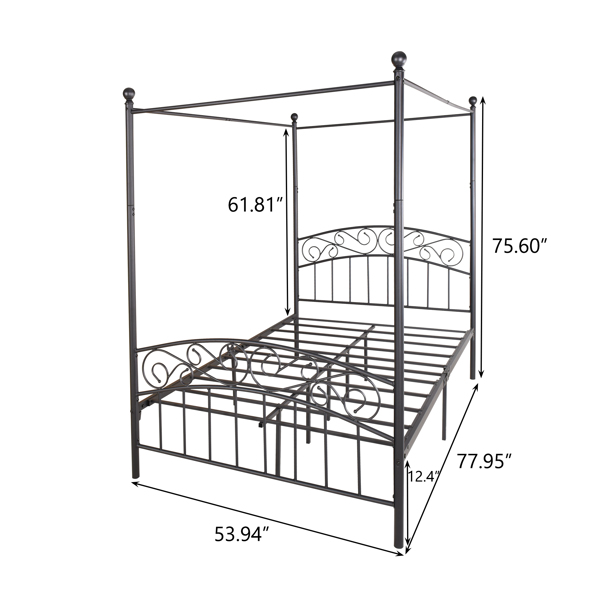 Canopy Bed Frame Full Size Vintage style