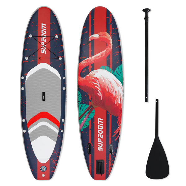SUPZOOM Flamingo Animal Style Inflatable 10'6×32"×6" SUP for All Skill Levels Everything Included with Stand Up Paddle Board, Paddle, Hand Pump, ISUP Travel Backpack, Leash, Waterproof Bag, Repair Kit