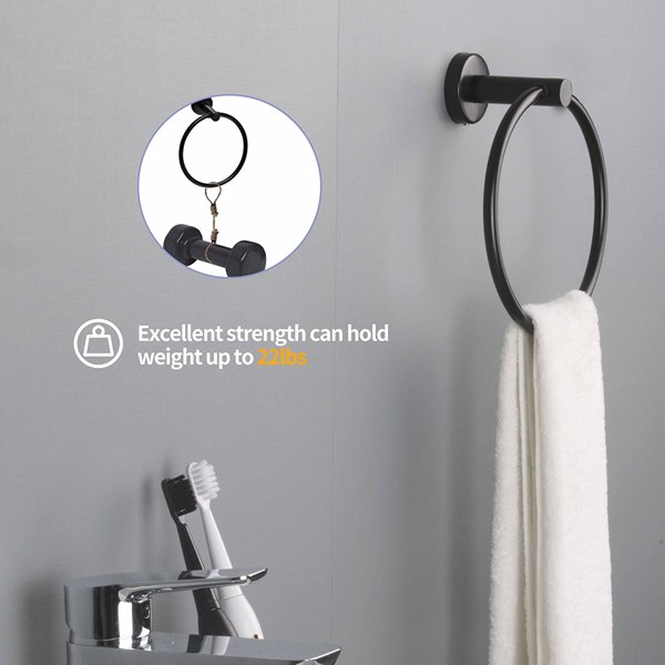 6 件套不锈钢浴室毛巾架套装壁挂式 6 Piece Stainless Steel Bathroom Towel Rack Set Wall Mount