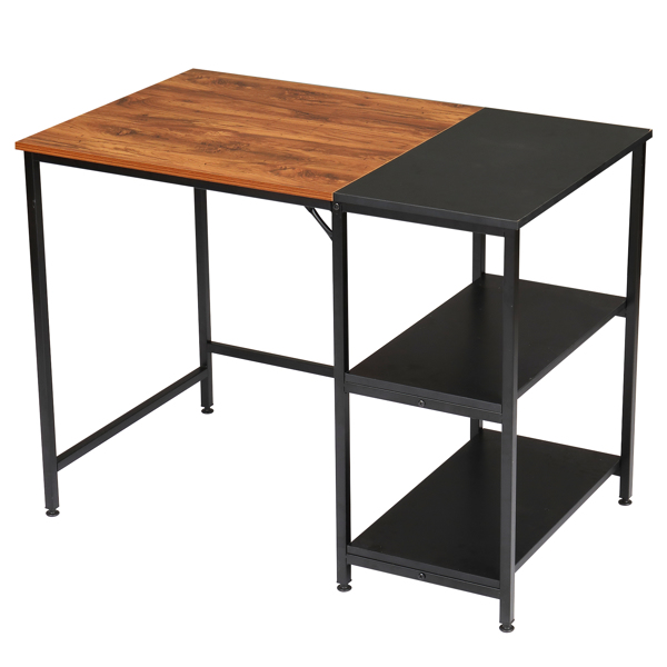 100cm Retro Color Black Particleboard Paste Triamine Stitching Computer Desk