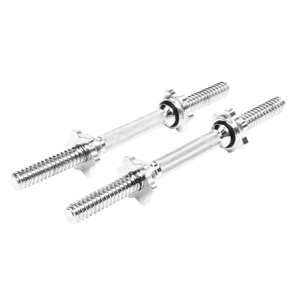 15.7in Dumbbell Bar Home Gym Fitness Strength Training Bar Silver