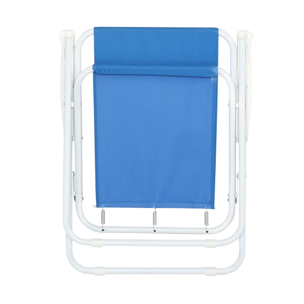 Oxford Cloth Iron Outdoor Beach Chair Blue