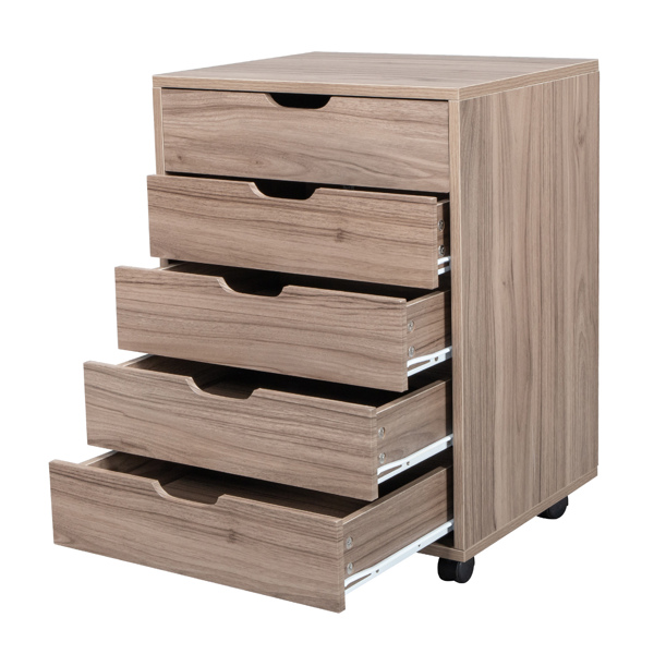 Five Drawers MDF With PVC Wooden File Cabinet Gary