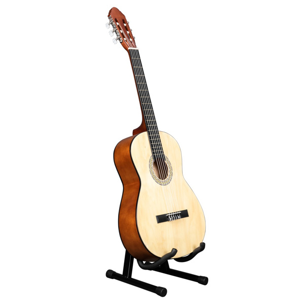 【Do Not Sell on Amazon】Glarry Collapsible Portable Single Type A Electric Guitar Stand Electric Bass Stand Wooden Guitar Stand