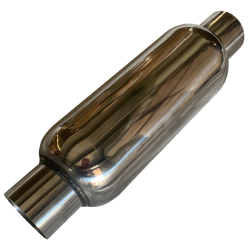 2.25\\"Inlet/Outlet Exhaust Turbine Muffler Resonator 304 Stainless Steel Silencer
