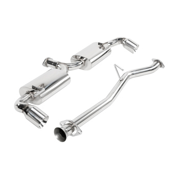 DUAL PATH BOLT-ON STAINLESS 3.5\\" TIP CATBACK EXHAUST SYSTEM FOR 04-11 MAZDA RX-8