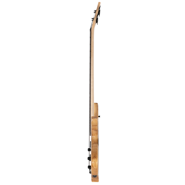 【Do Not Sell on Amazon】Full Size Glarry 4 String Burning Fire enclosed H-H Pickup Electric Bass Guitar with 20W Amplifier Bag Strap Connector Wrench Tool Burlywood