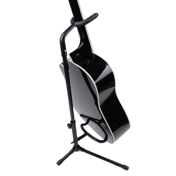 【Do Not Sell on Amazon】Glarry Tubular Acoustic/Electric Bass Guitar Stand Holder Black