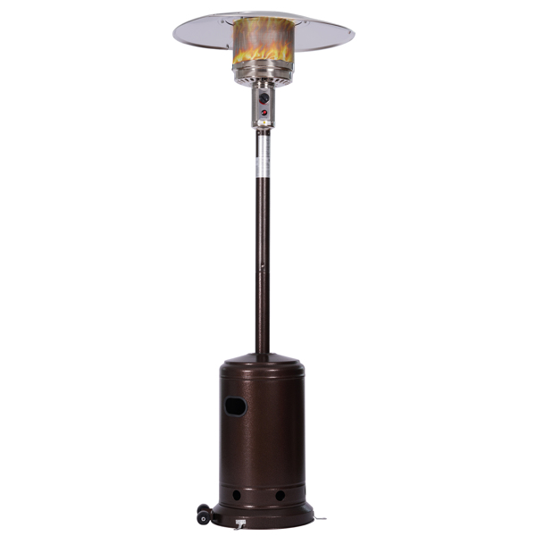 Outdoor Gas Heater,Portable Heater,88 Inches Tall Premium Standing Patio Heater,With Auto Shut Off And Simple Ignition System,Wheels And Base Reservoir
